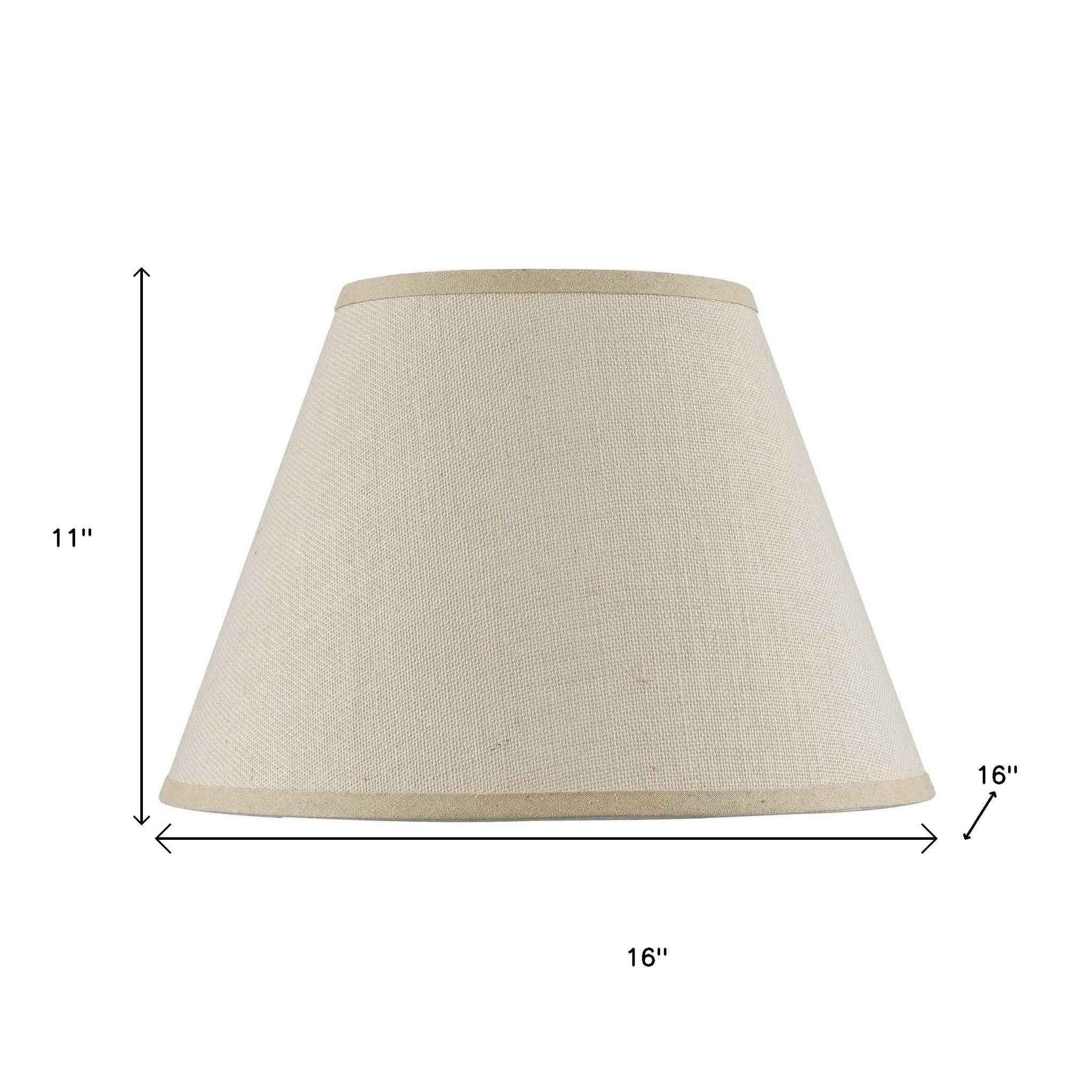 Light Brown Burlap Plain Drum Lamp Shade