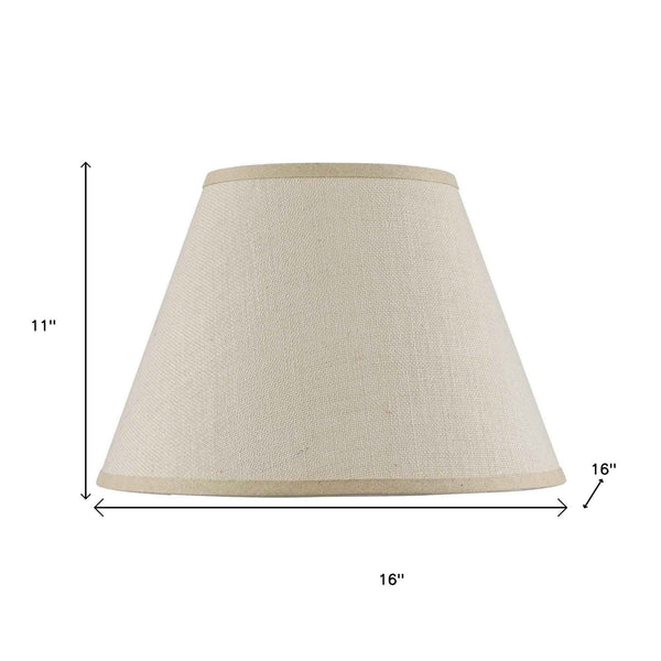 Light Brown Burlap Plain Drum Lamp Shade