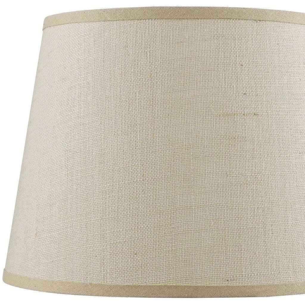 Light Brown Burlap Plain Drum Lamp Shade