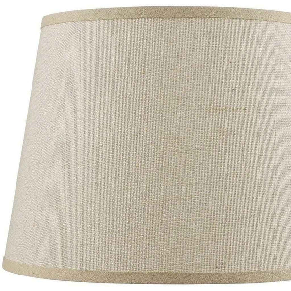 Light Brown Burlap Plain Drum Lamp Shade Default Title