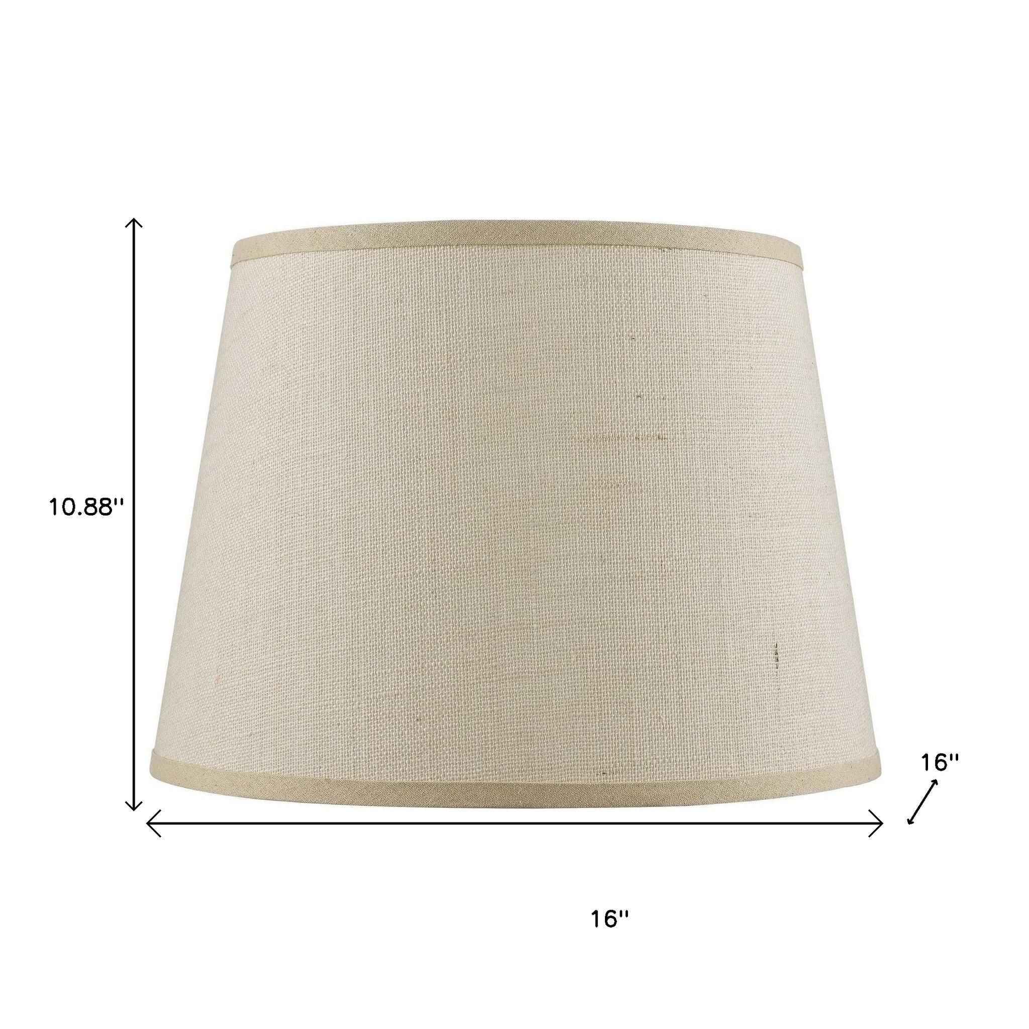 Light Brown Burlap Plain Drum Lamp Shade