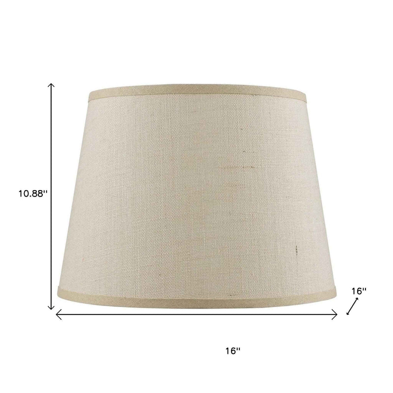 Light Brown Burlap Plain Drum Lamp Shade