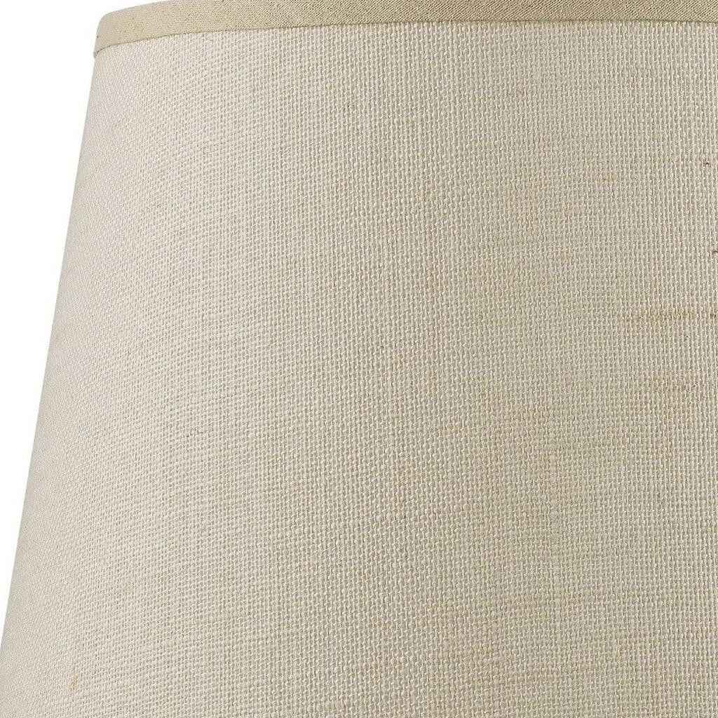 Light Brown Burlap Plain Drum Lamp Shade