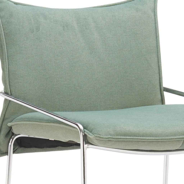 Green Wood and Fabric Bar Chair