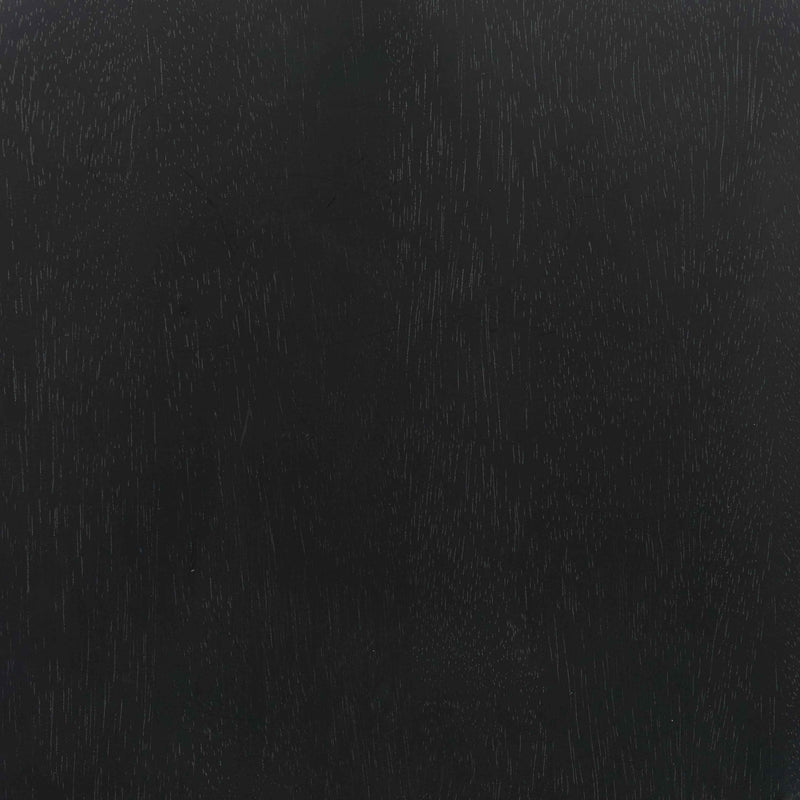 Set of Two Black Solid Wood Low Back Bar Chairs