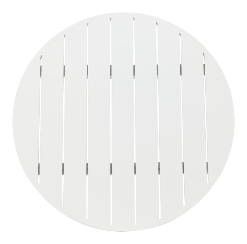 24" White Aluminum Rounded Bar Table - GreatEagleInc