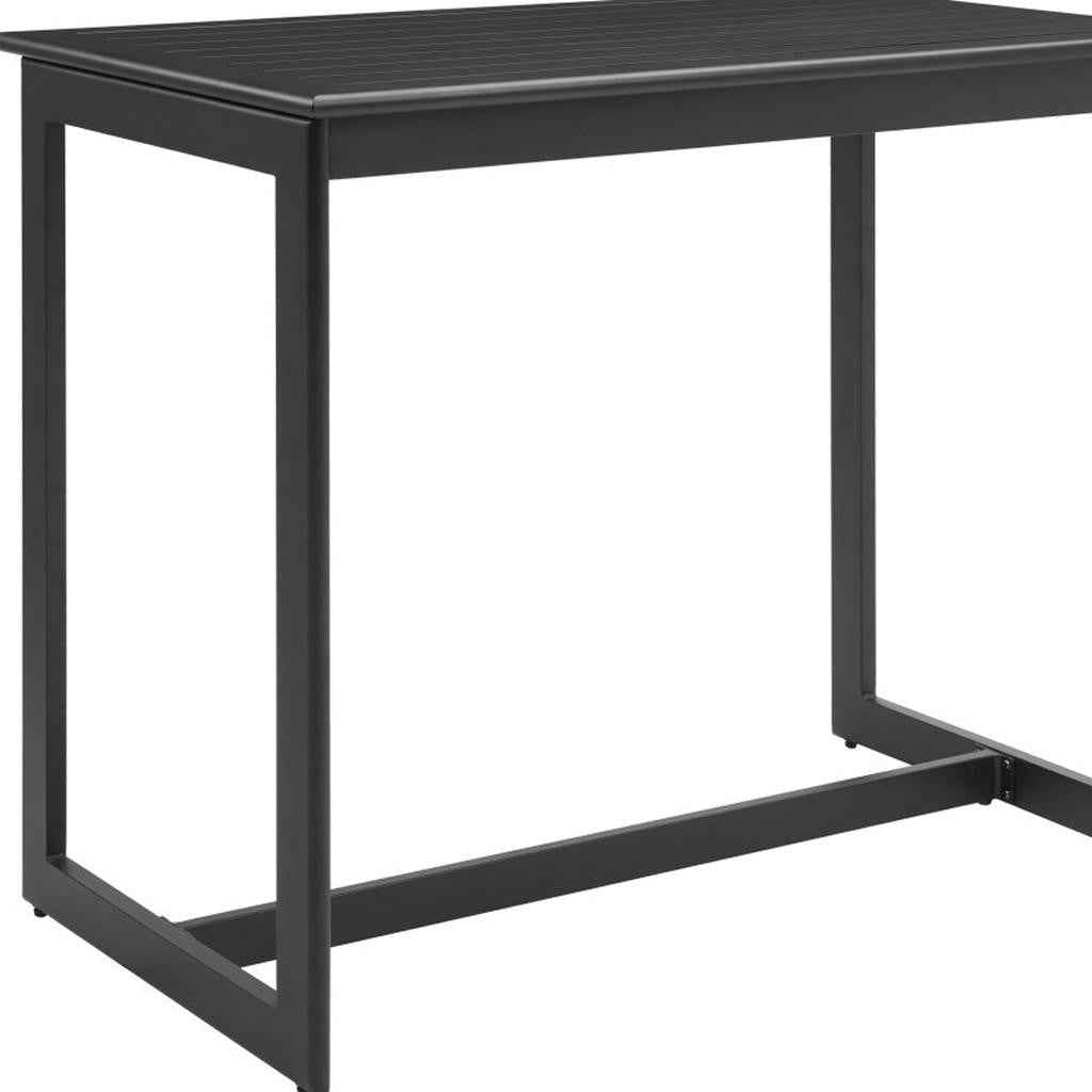 51" Black Aluminum Bar Table