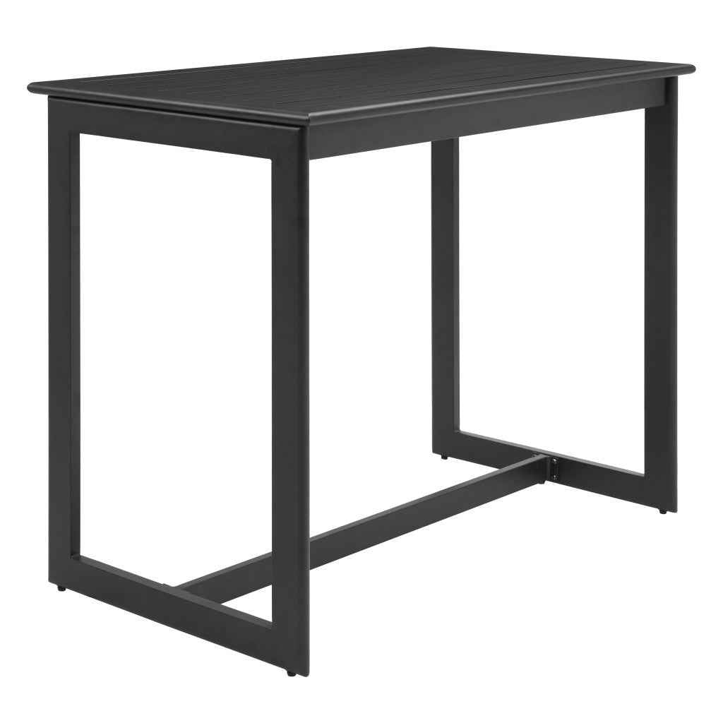51" Black Aluminum Bar Table