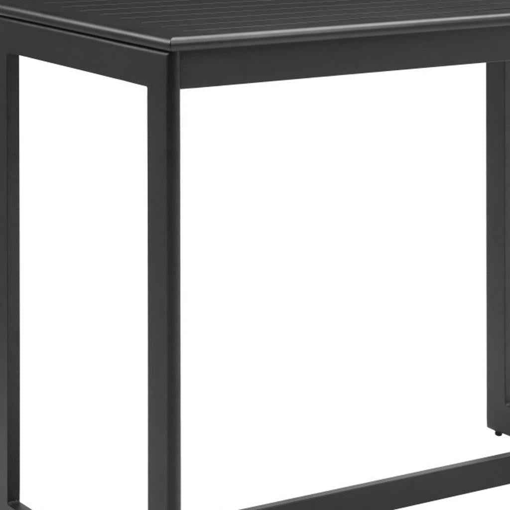 51" Black Aluminum Bar Table