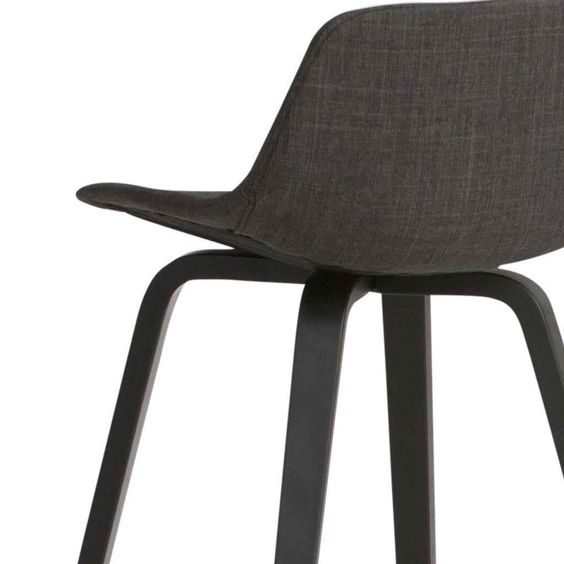 28" Gray Wood Backless Counter Height Bar Chair