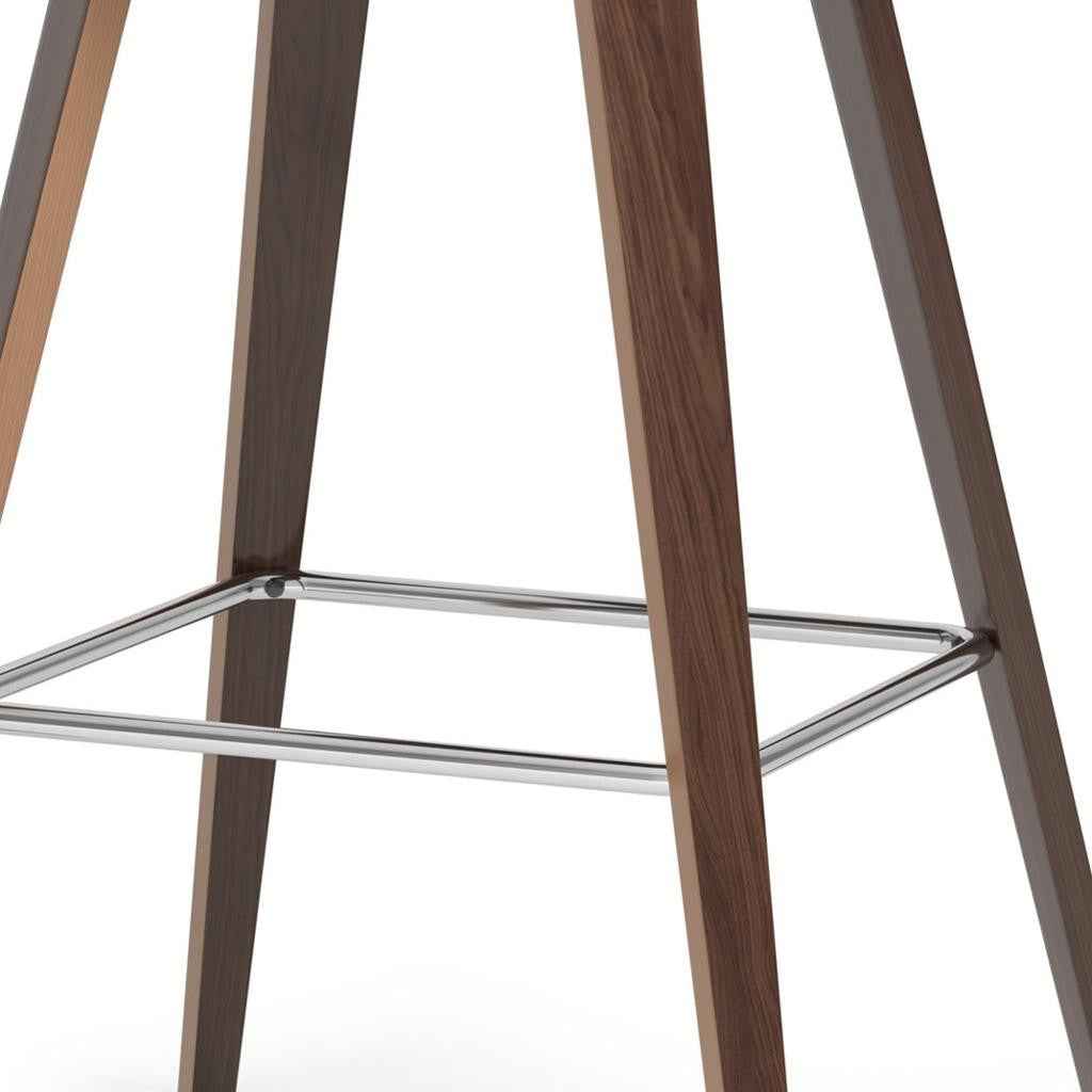 28" Cream Wood Backless Counter Height Bar Chair