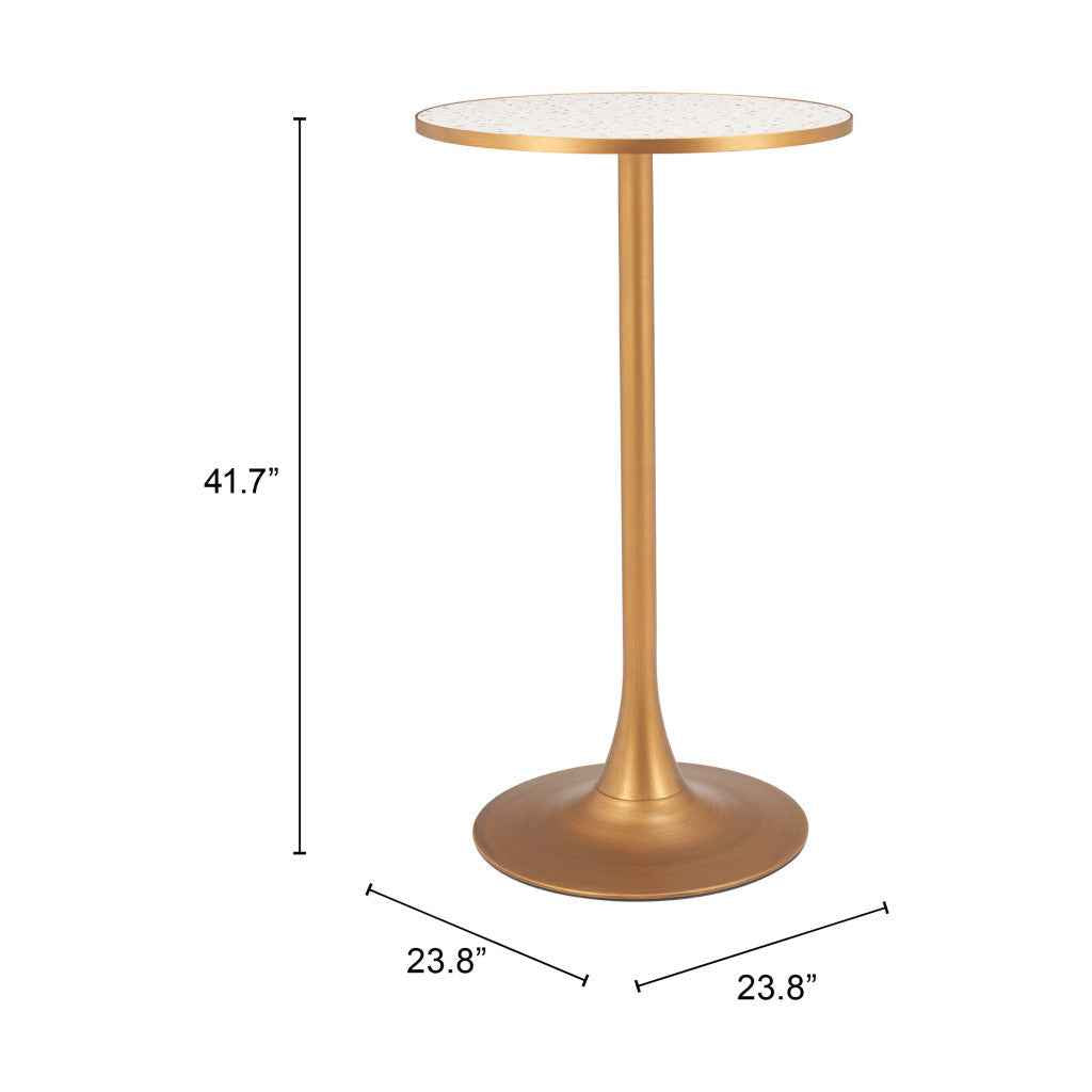24" Wood Rounded Bar Table