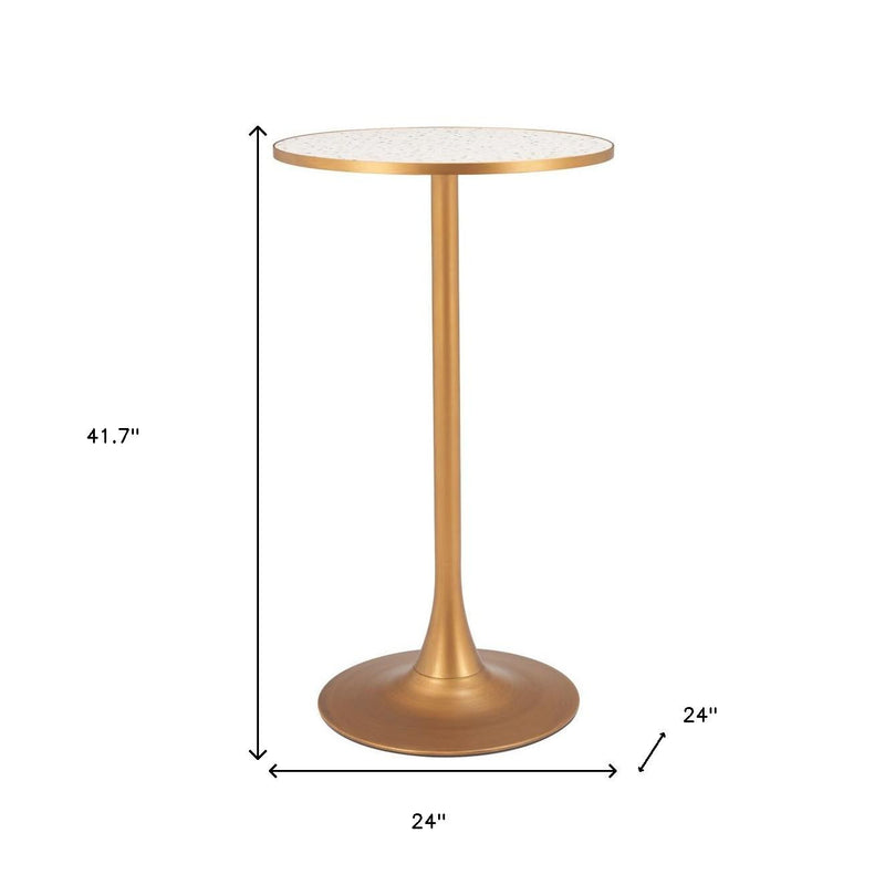 24" Wood Rounded Bar Table - GreatEagleInc