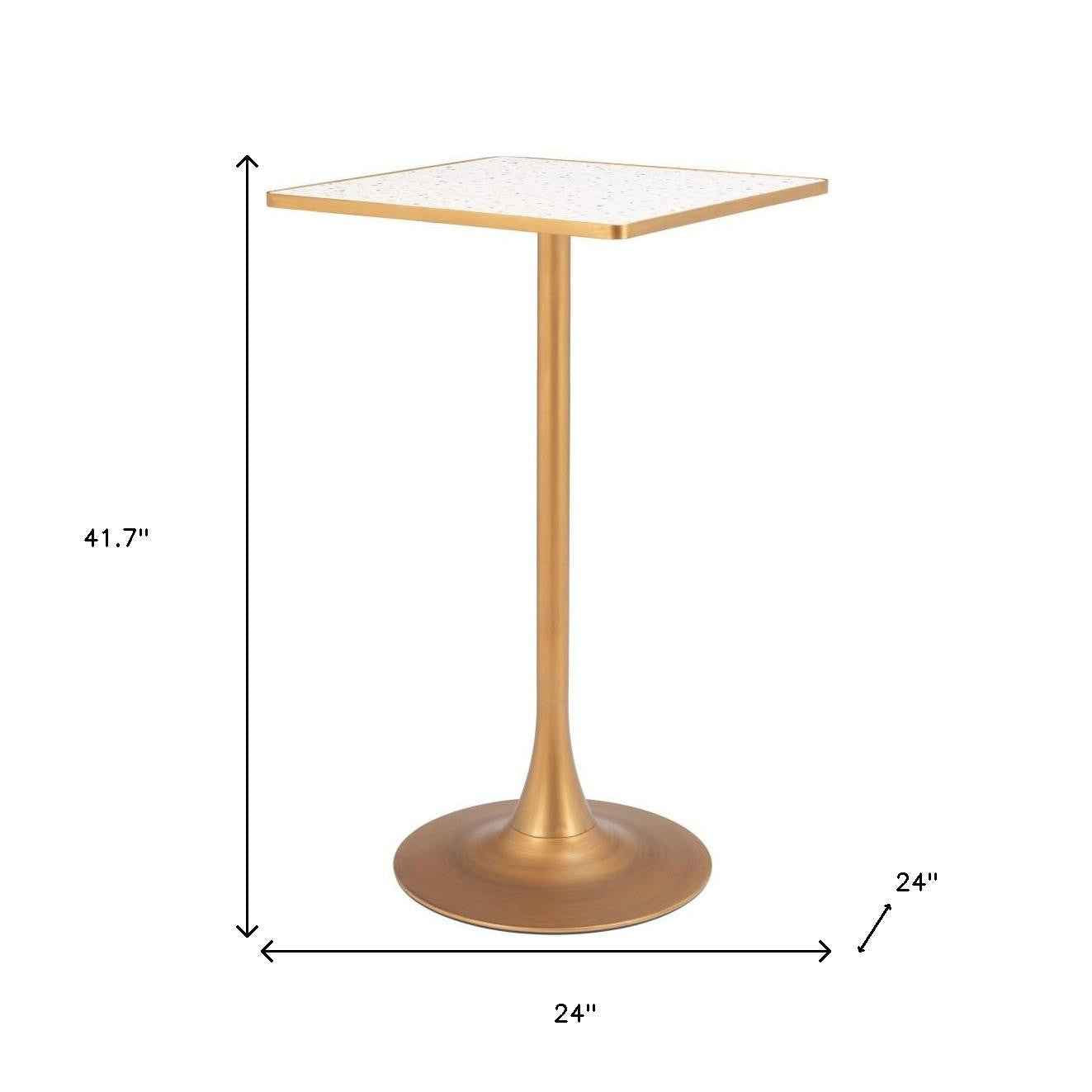 24" Wood Square Bar Table