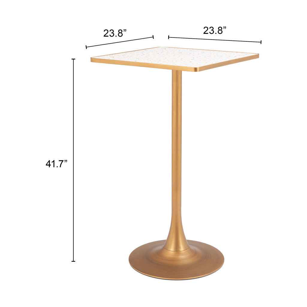 24" Wood Square Bar Table