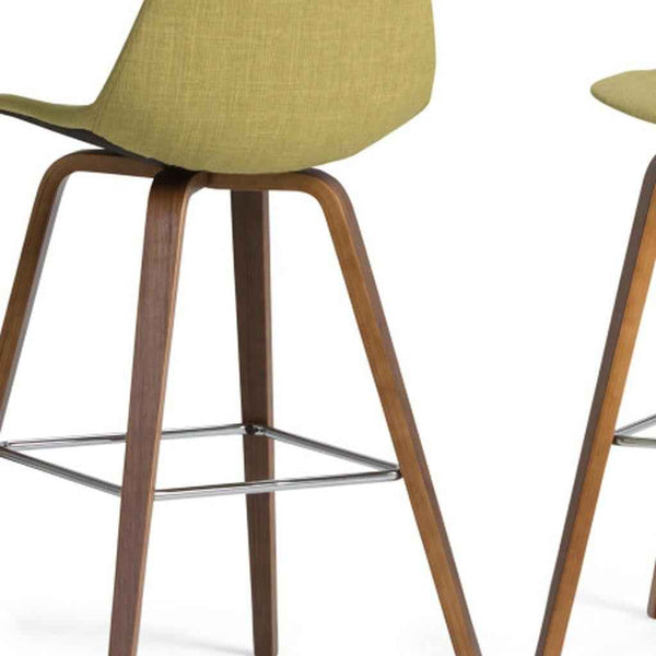 28" Green Wood Backless Counter Height Bar Chair Default Title