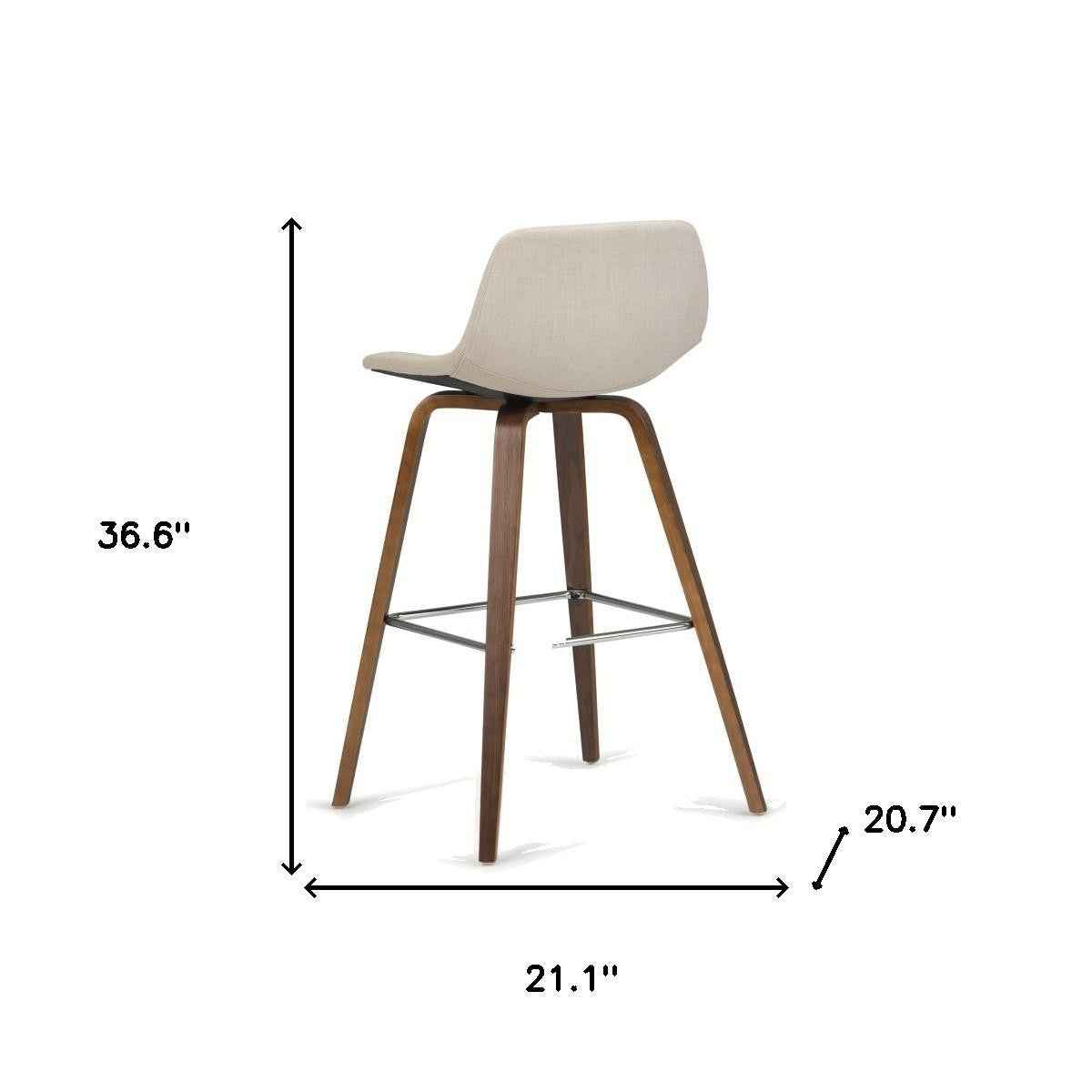 28" Natural Wood Backless Counter Height Bar Chair