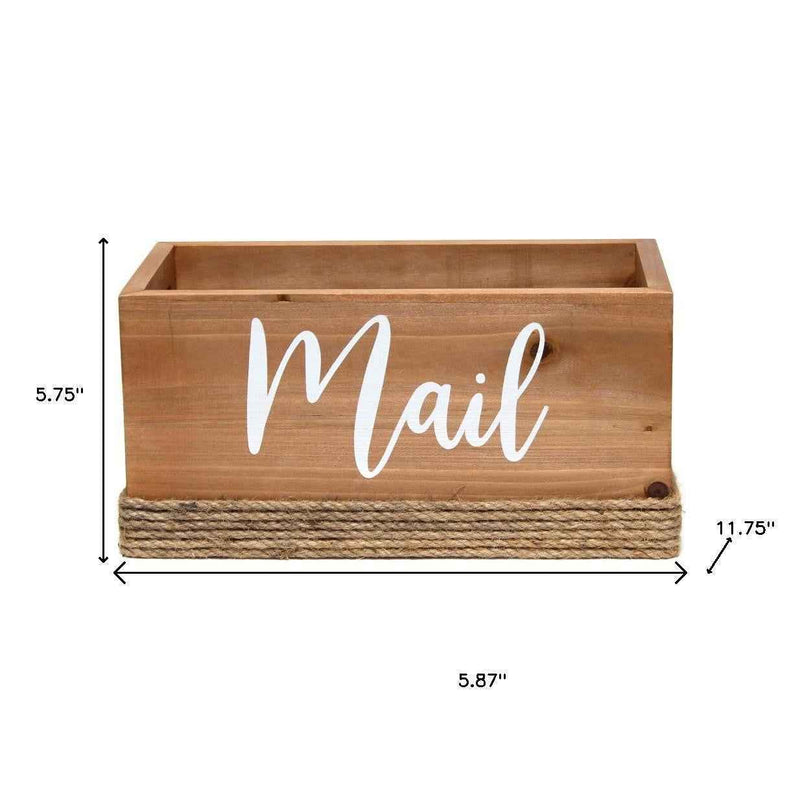 6" Brown Wood Cube or Bin