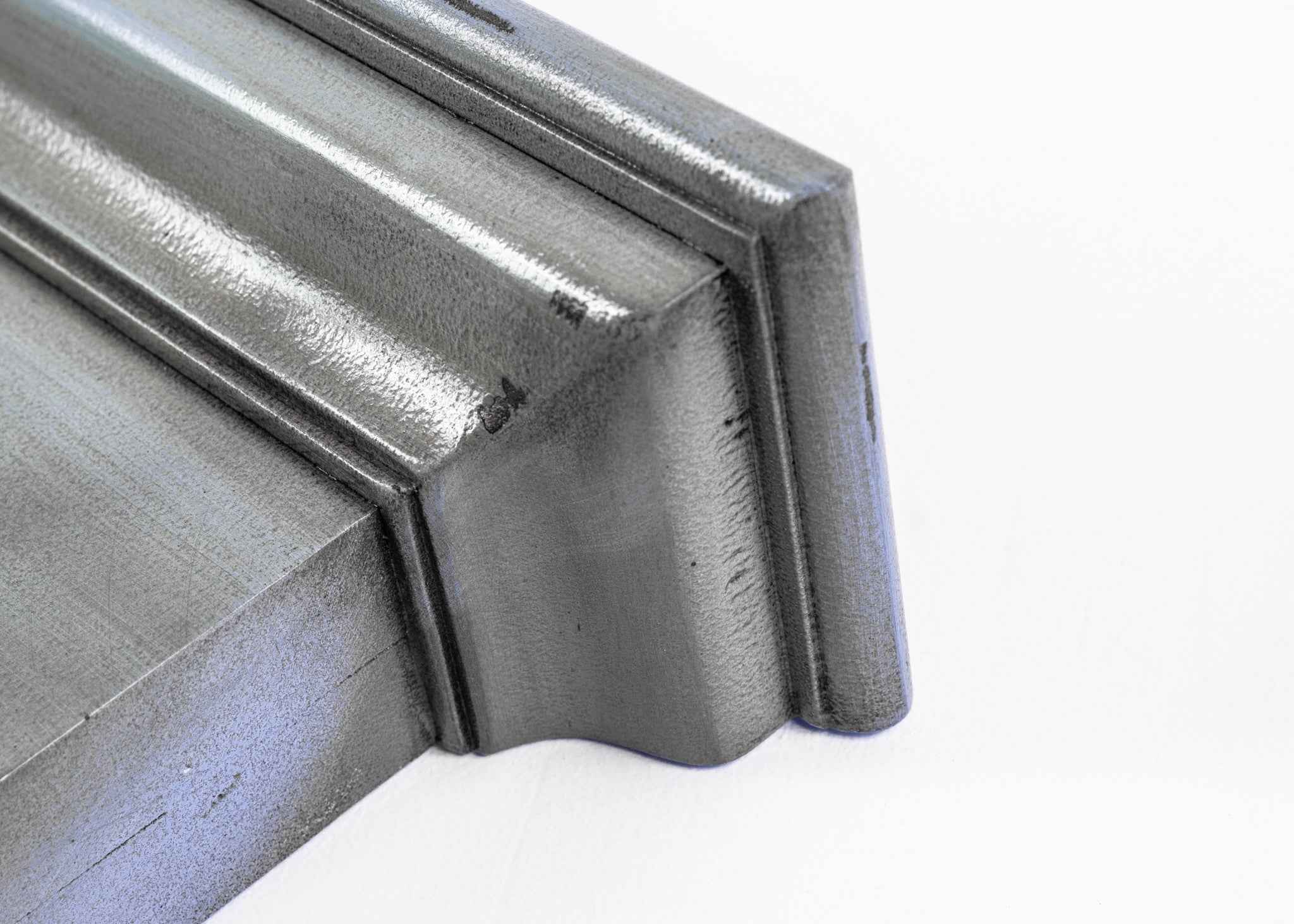 28" Black And Blue Solid Wood Four Hook Wall Mount Coat Rack