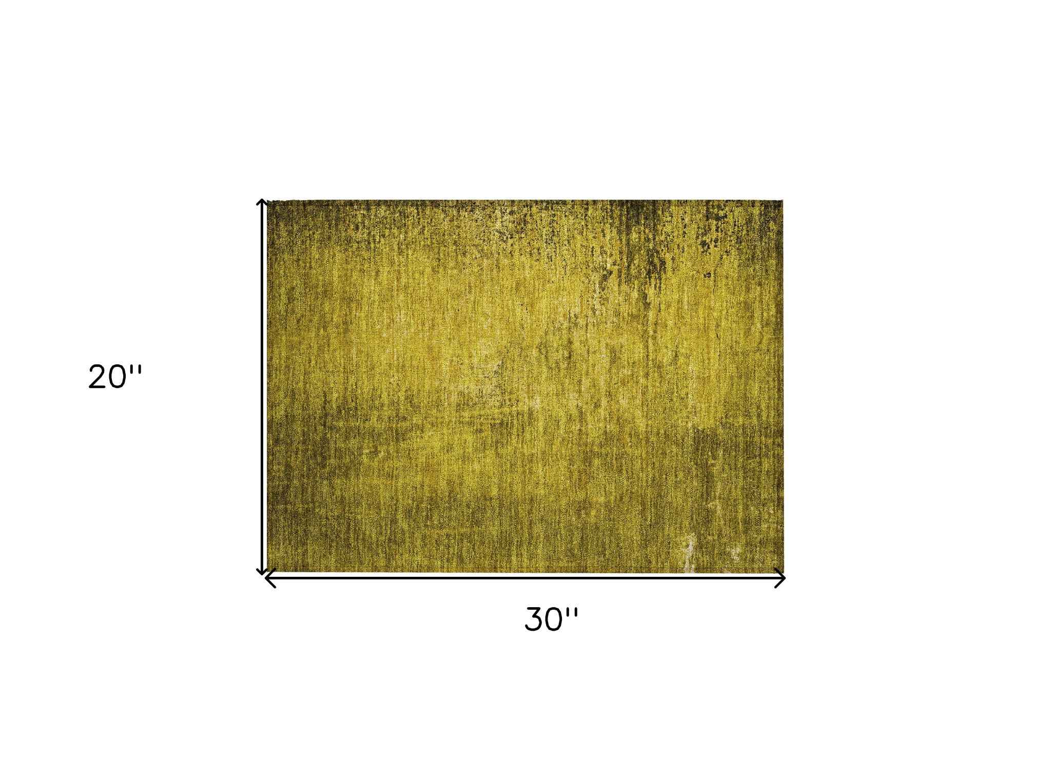 2' X 3' Gold Abstract Washable Non Skid Indoor Outdoor Area Rug