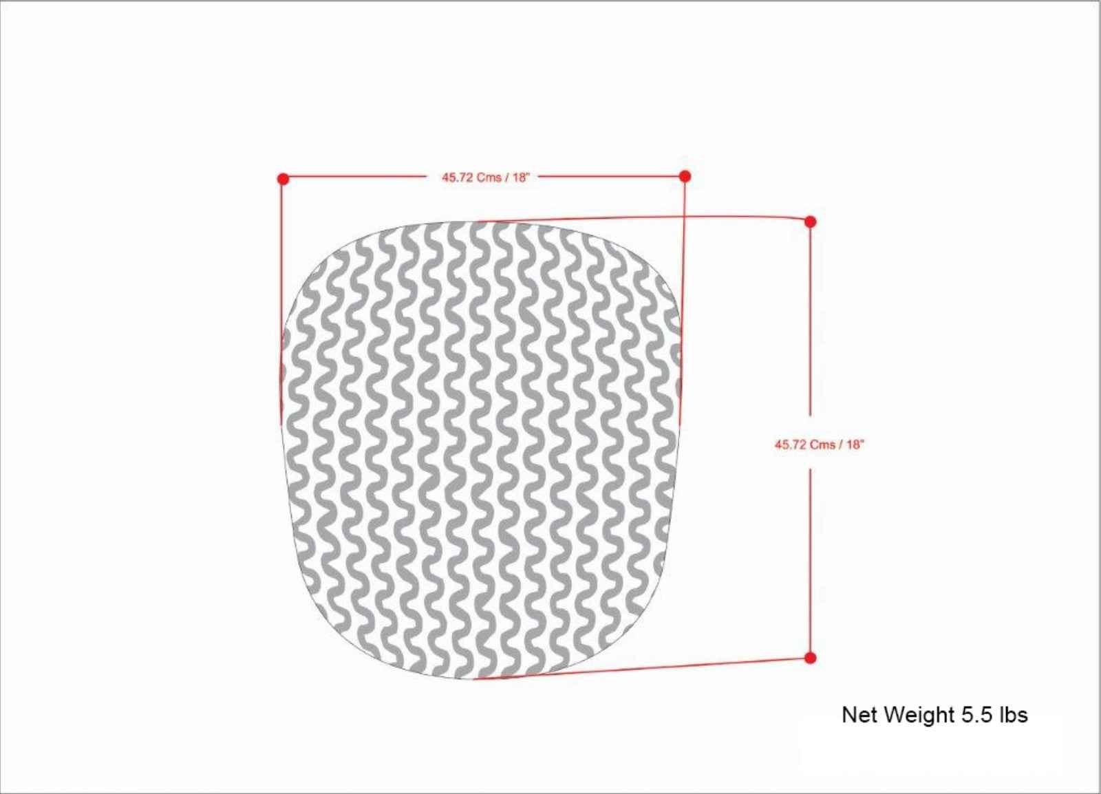 18" Orange Fabric Round Pouf Ottoman