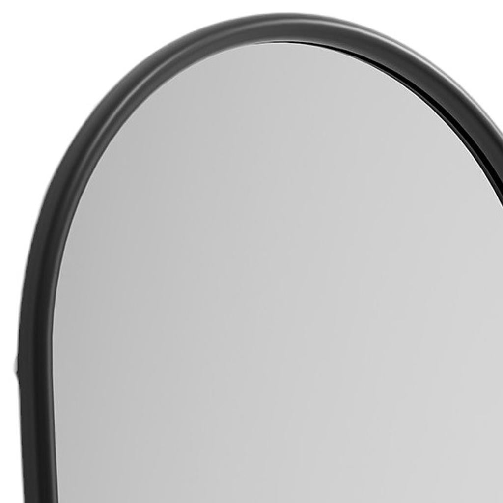 71" Black Solid Wood Arch Freestanding Framed Full Length Mirror - Bed & Bath