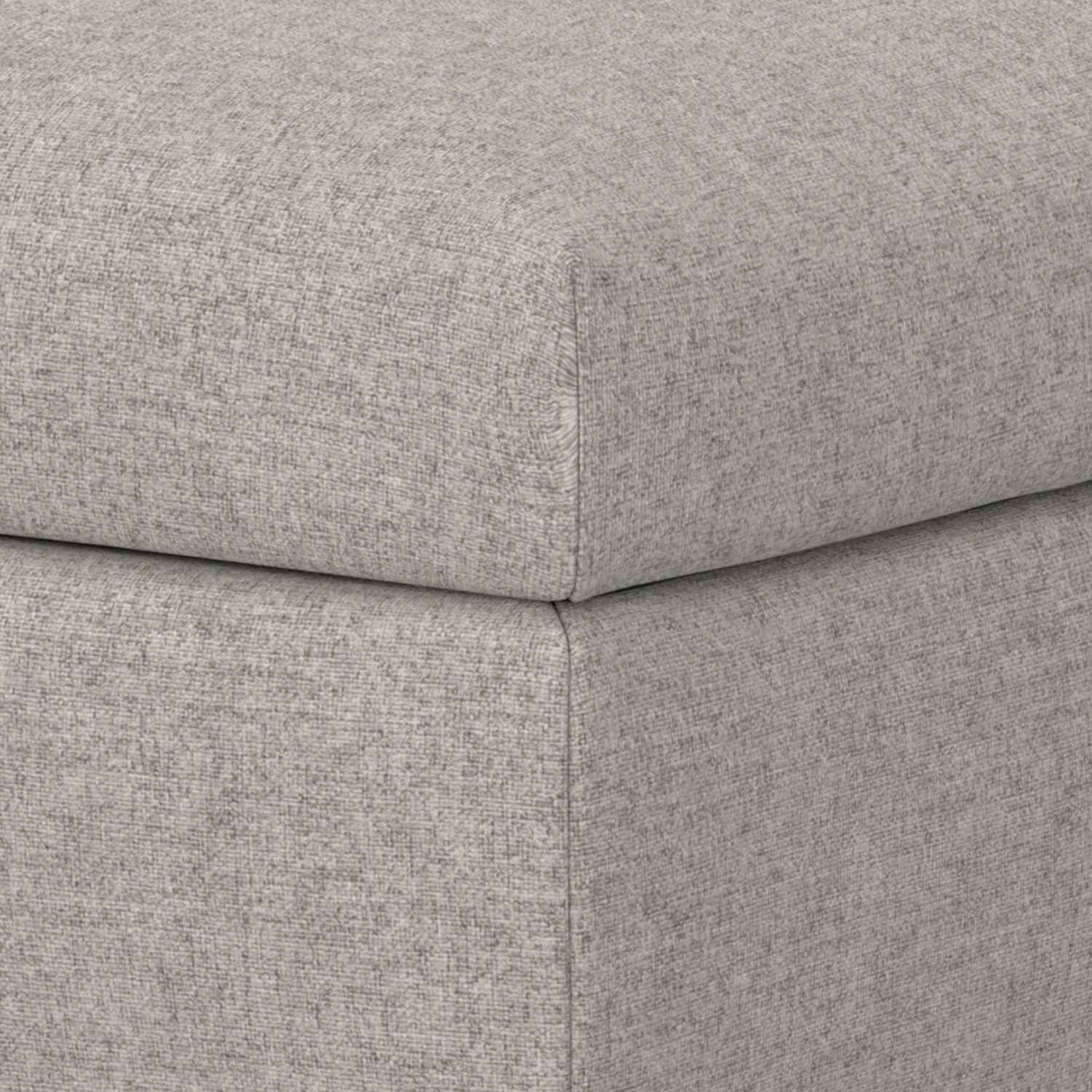 36" Black and Cloud Upholstery Storage Ottoman