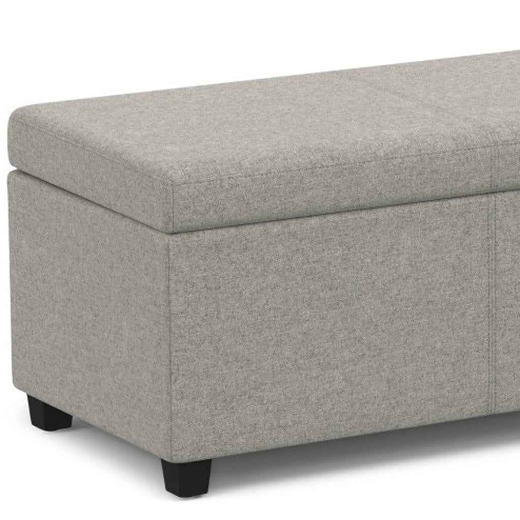 54" Dark Brown and Cloud Upholstery Storage Ottoman