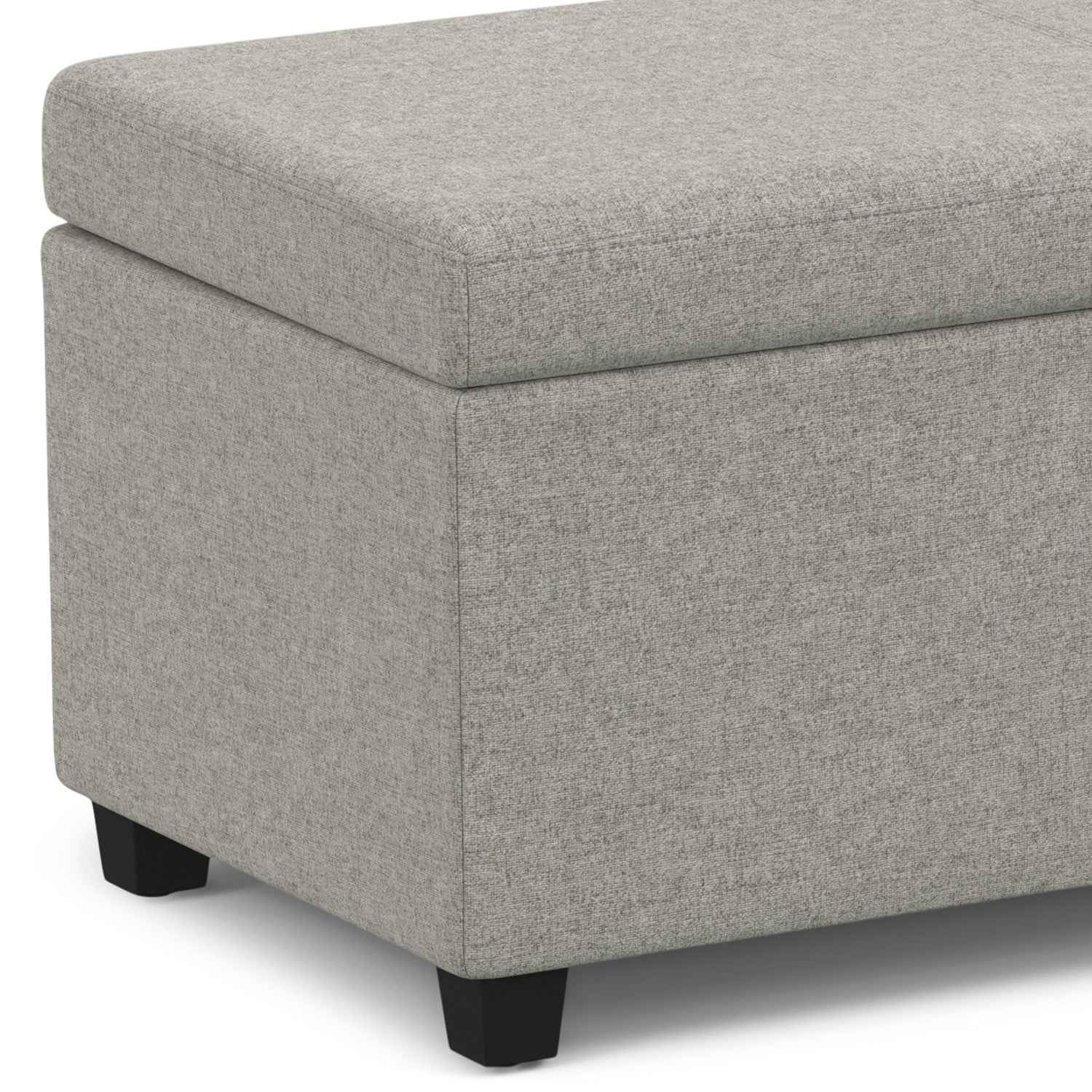 54" Dark Brown and Cloud Upholstery Storage Ottoman