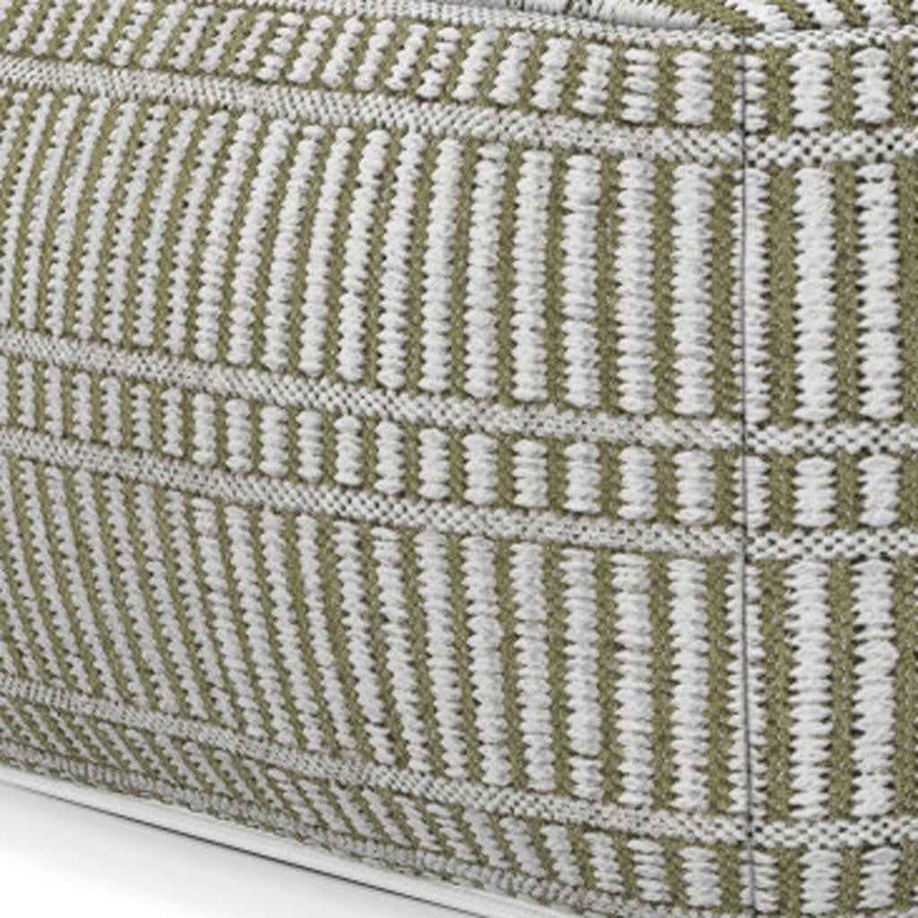 20" Blue Fabric Pouf Ottoman