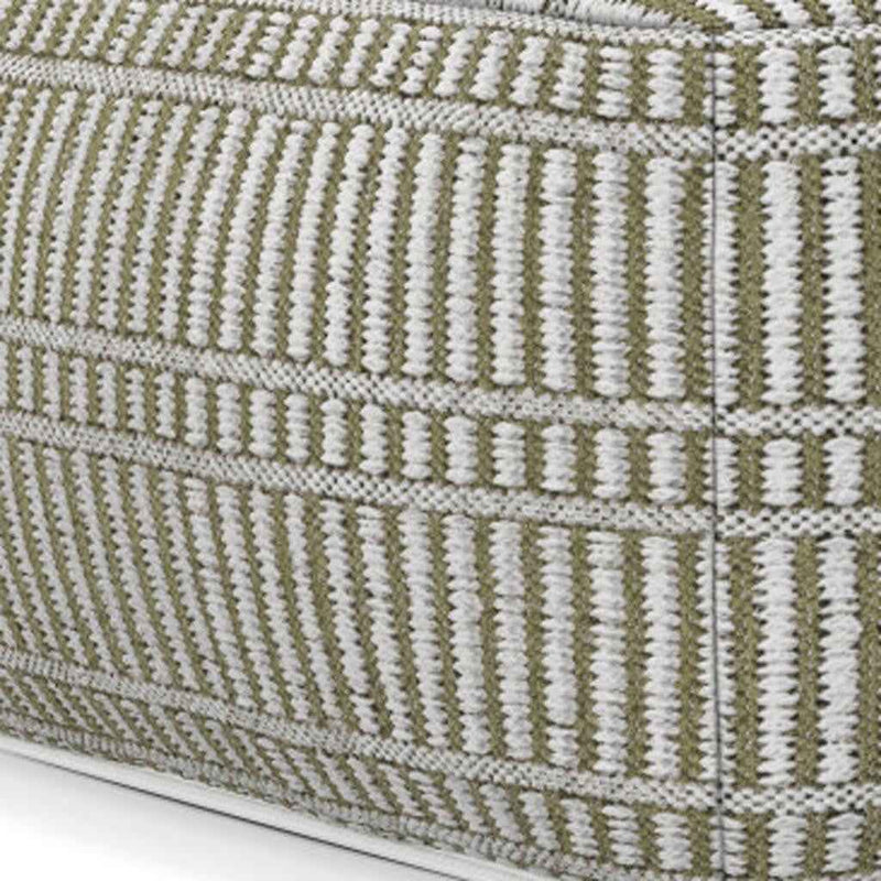 20" Blue Fabric Pouf Ottoman