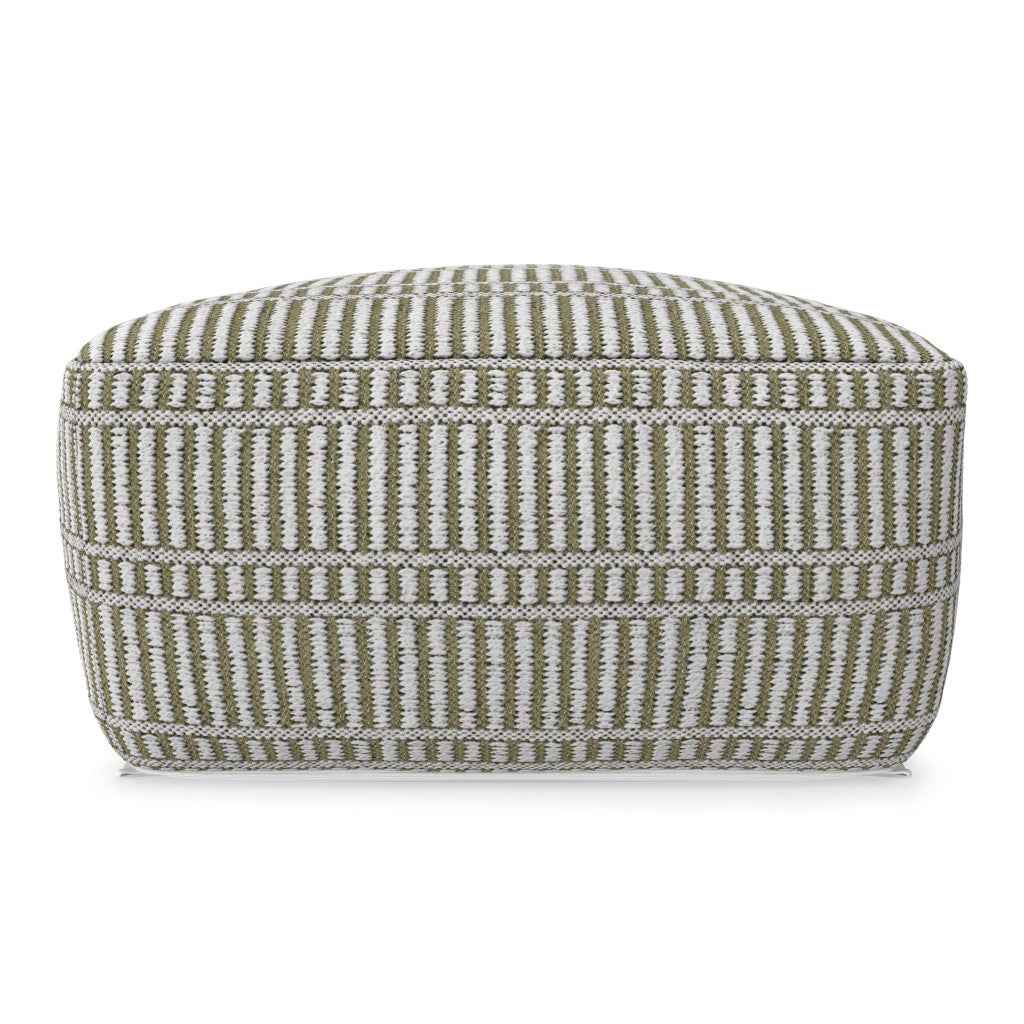 20" Blue Fabric Pouf Ottoman