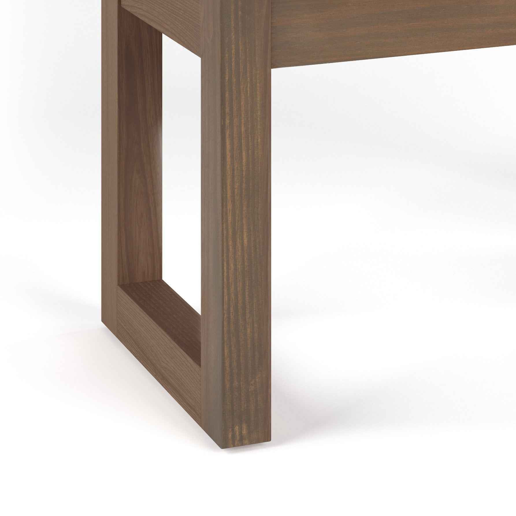 27" Gray and Brown Fabric Footstool