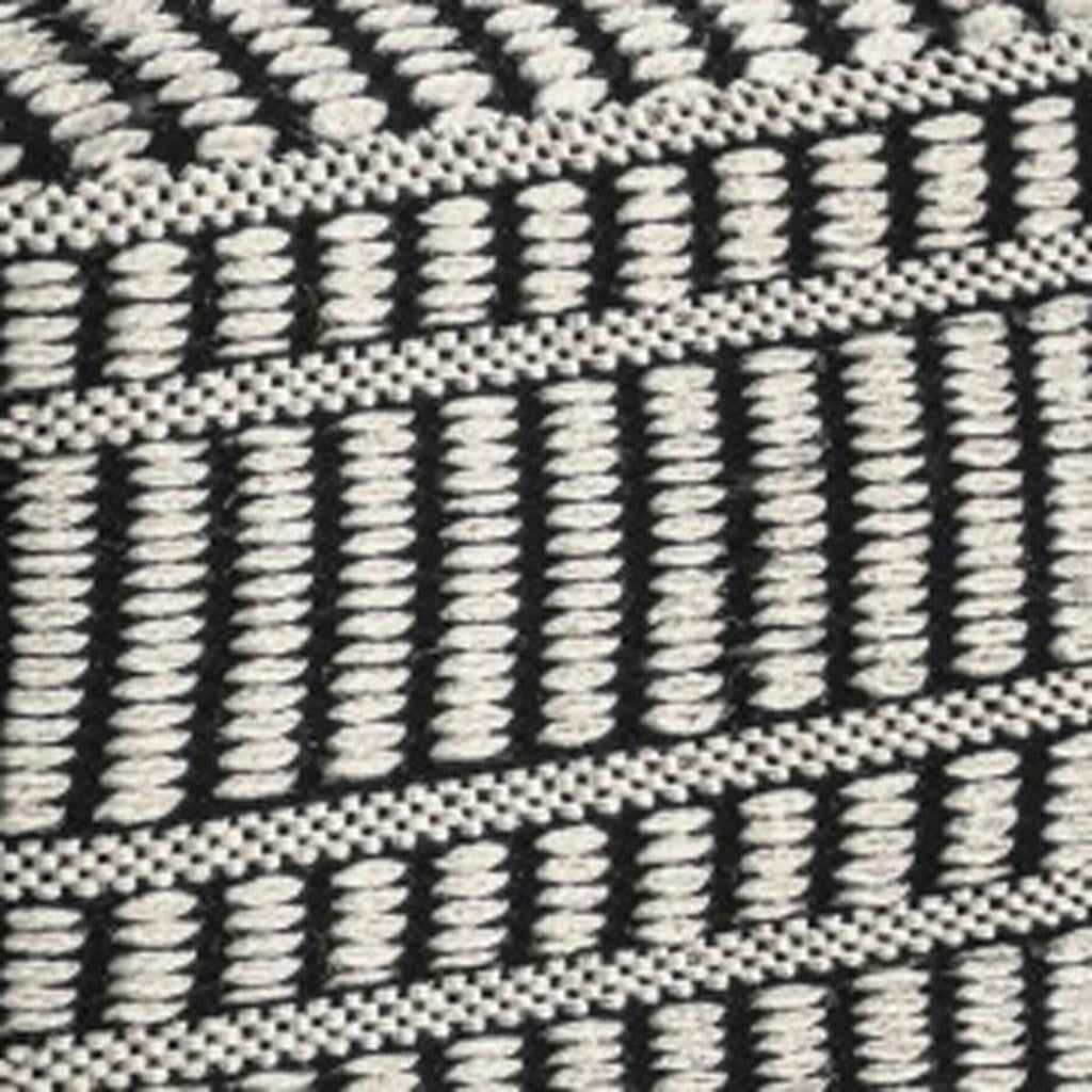 20" Black Fabric Pouf Ottoman