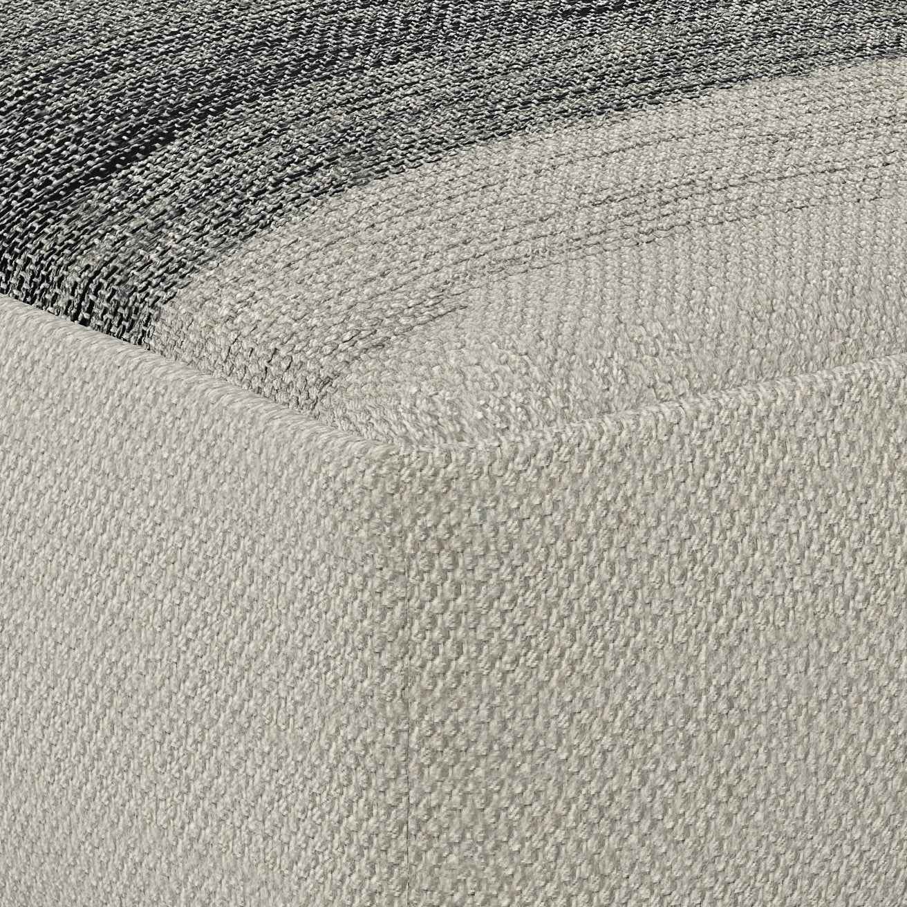 20" Gray Fabric Pouf Ottoman