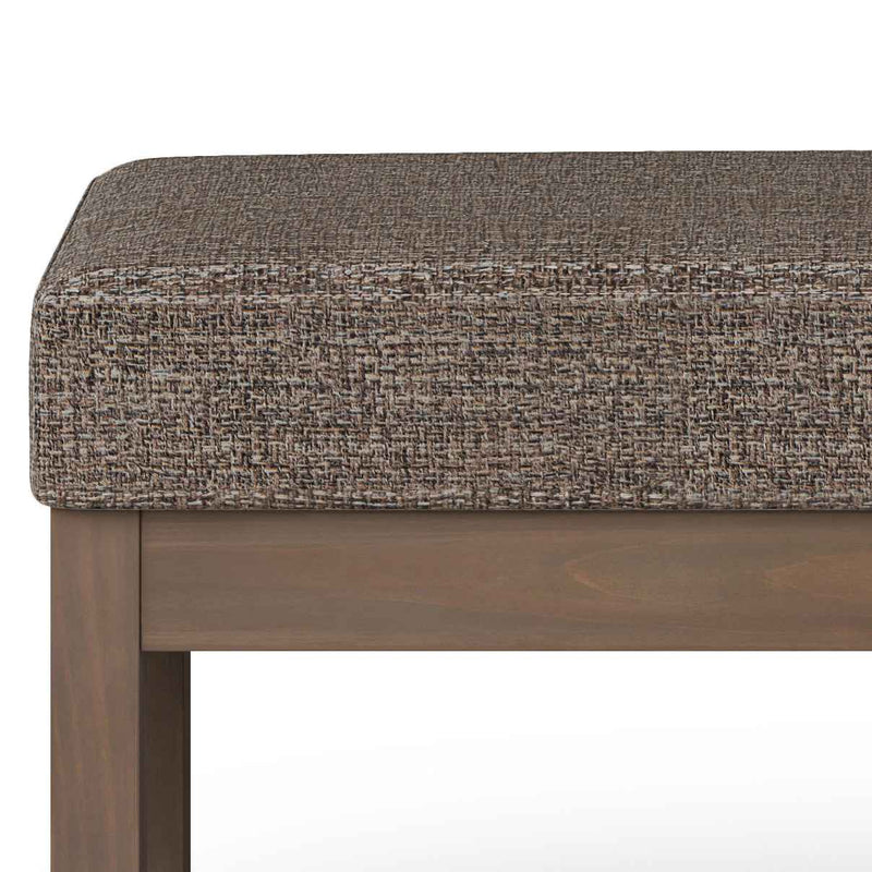 44" Brown Fabric Ottoman