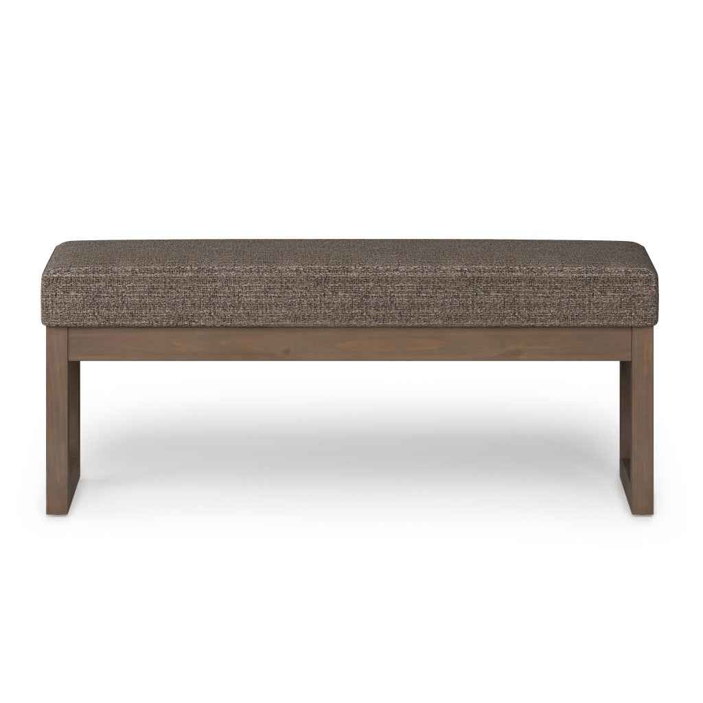 44" Brown Fabric Ottoman