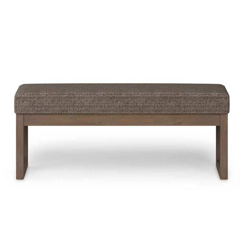 44" Brown Fabric Ottoman