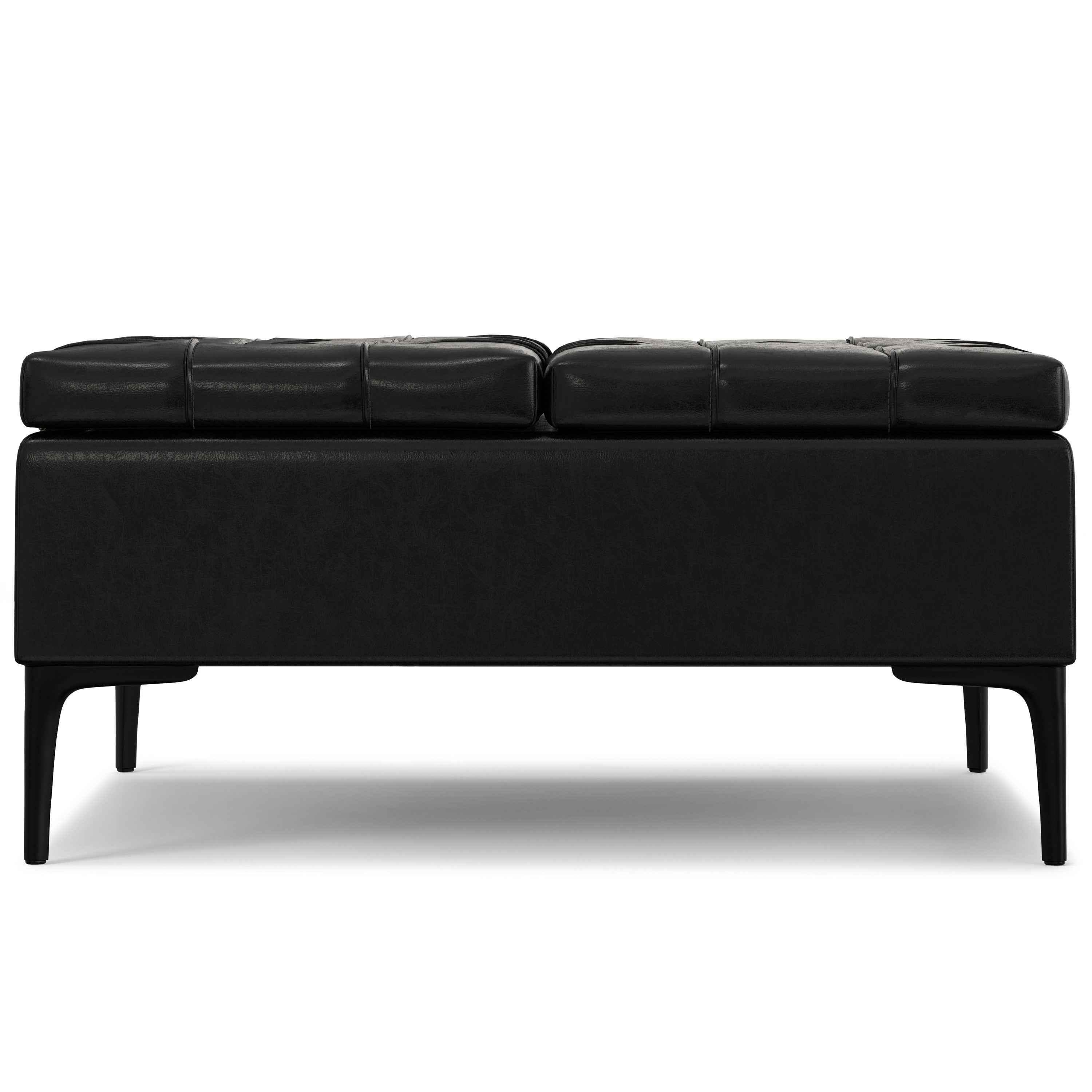 36" Black Upholstery Storage Ottoman