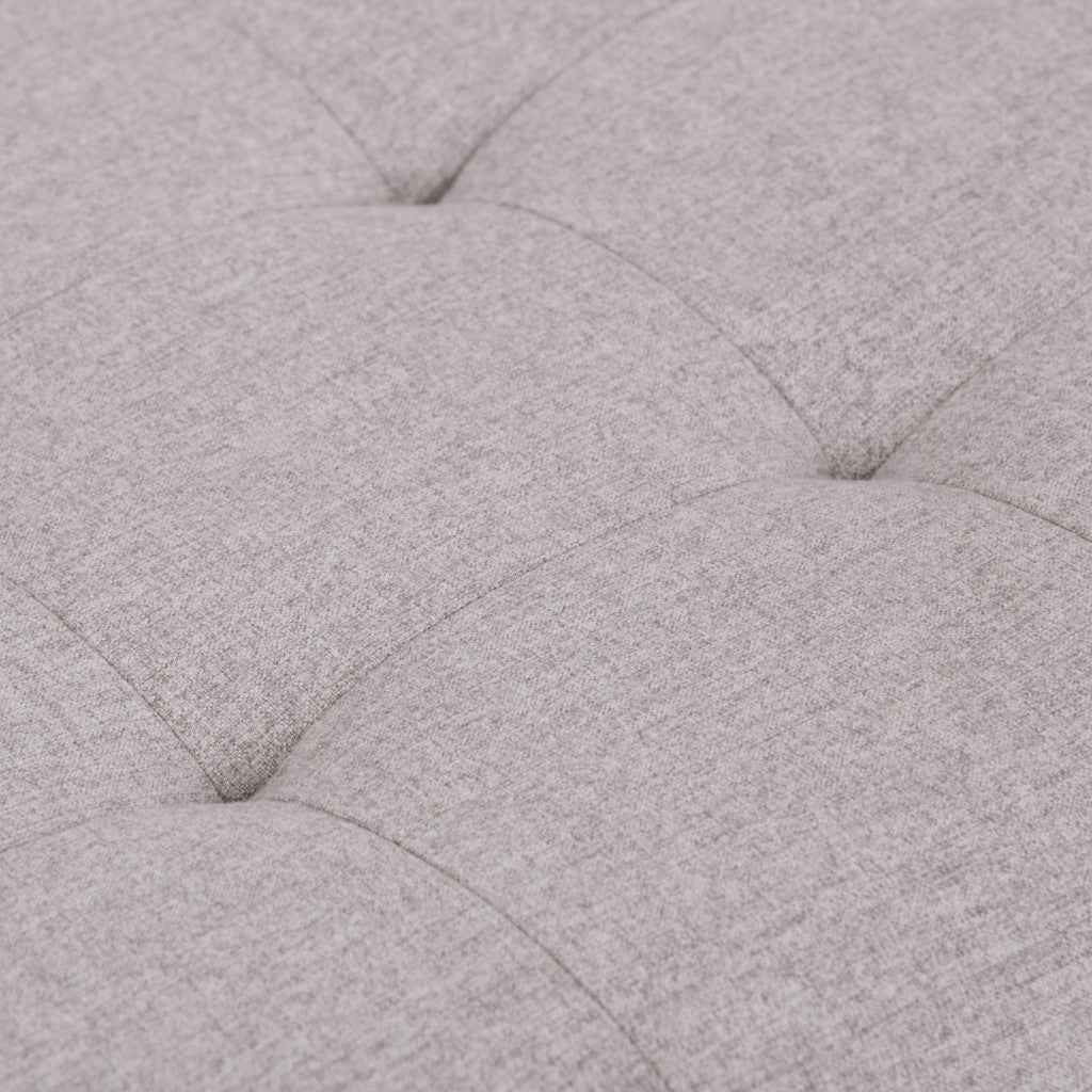 34" Dark Brown and Cloud Upholstery Storage Ottoman