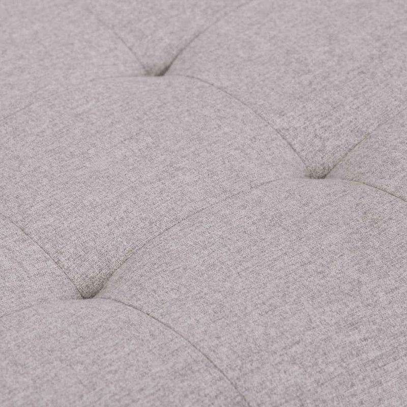 34" Dark Brown and Cloud Upholstery Storage Ottoman