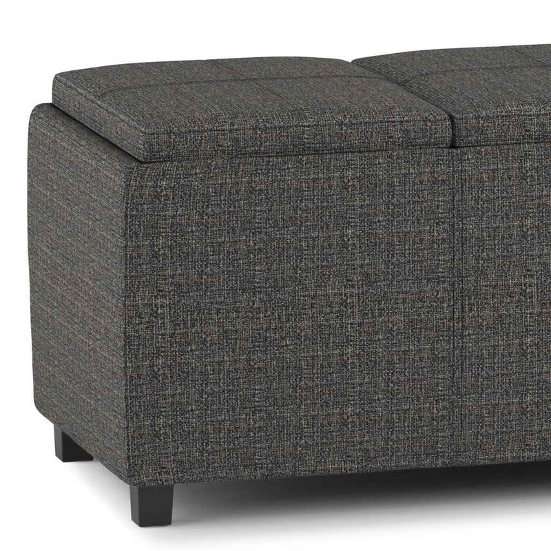 42" Ebony Upholstery Storage Ottoman