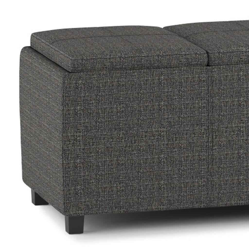 42" Ebony Upholstery Storage Ottoman