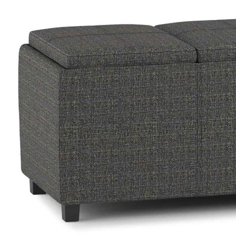 42" Ebony Upholstery Storage Ottoman