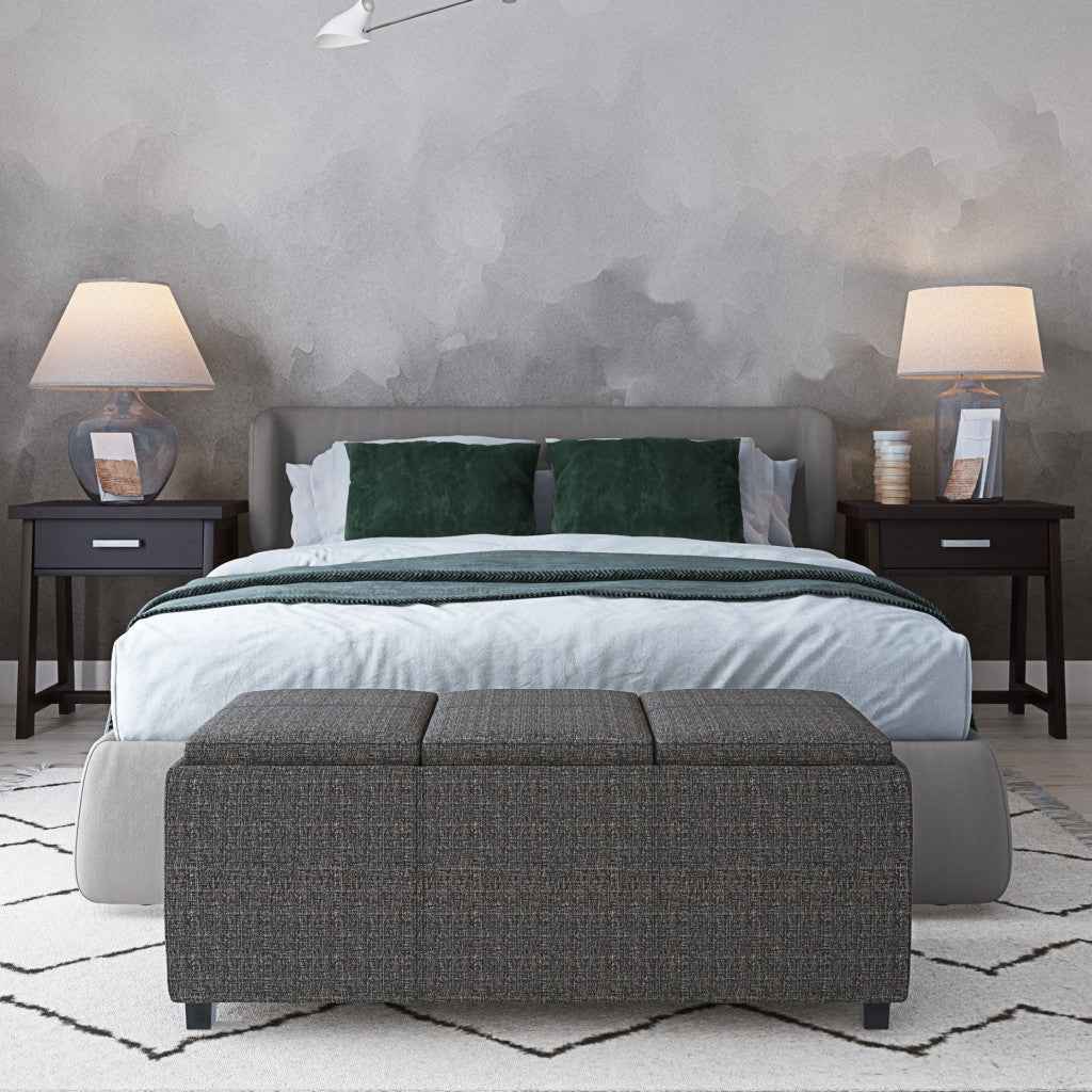 42" Ebony Upholstery Storage Ottoman