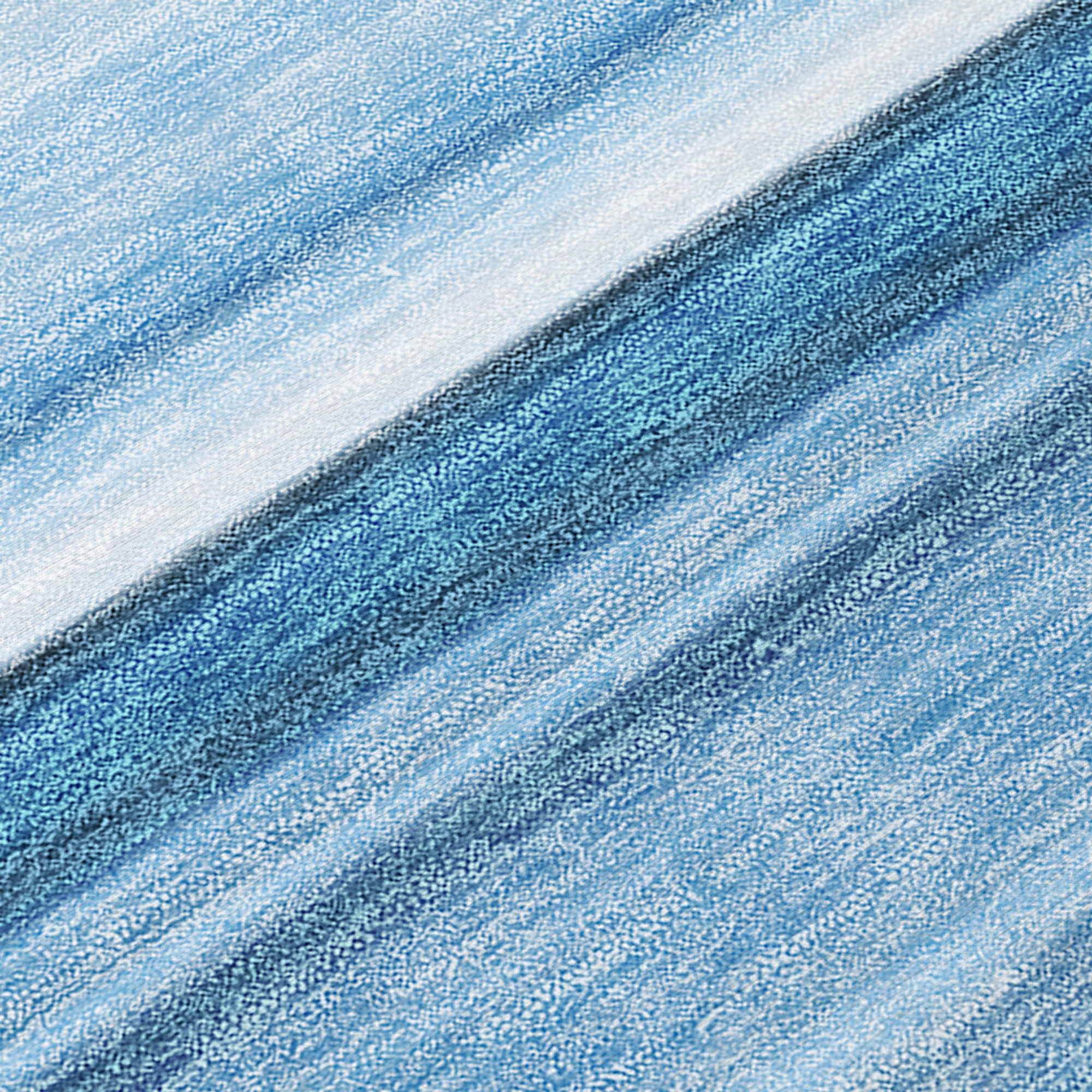 2' X 3' Blue Striped Washable Indoor Outdoor Area Rug - 1 - Sports & Outdoor