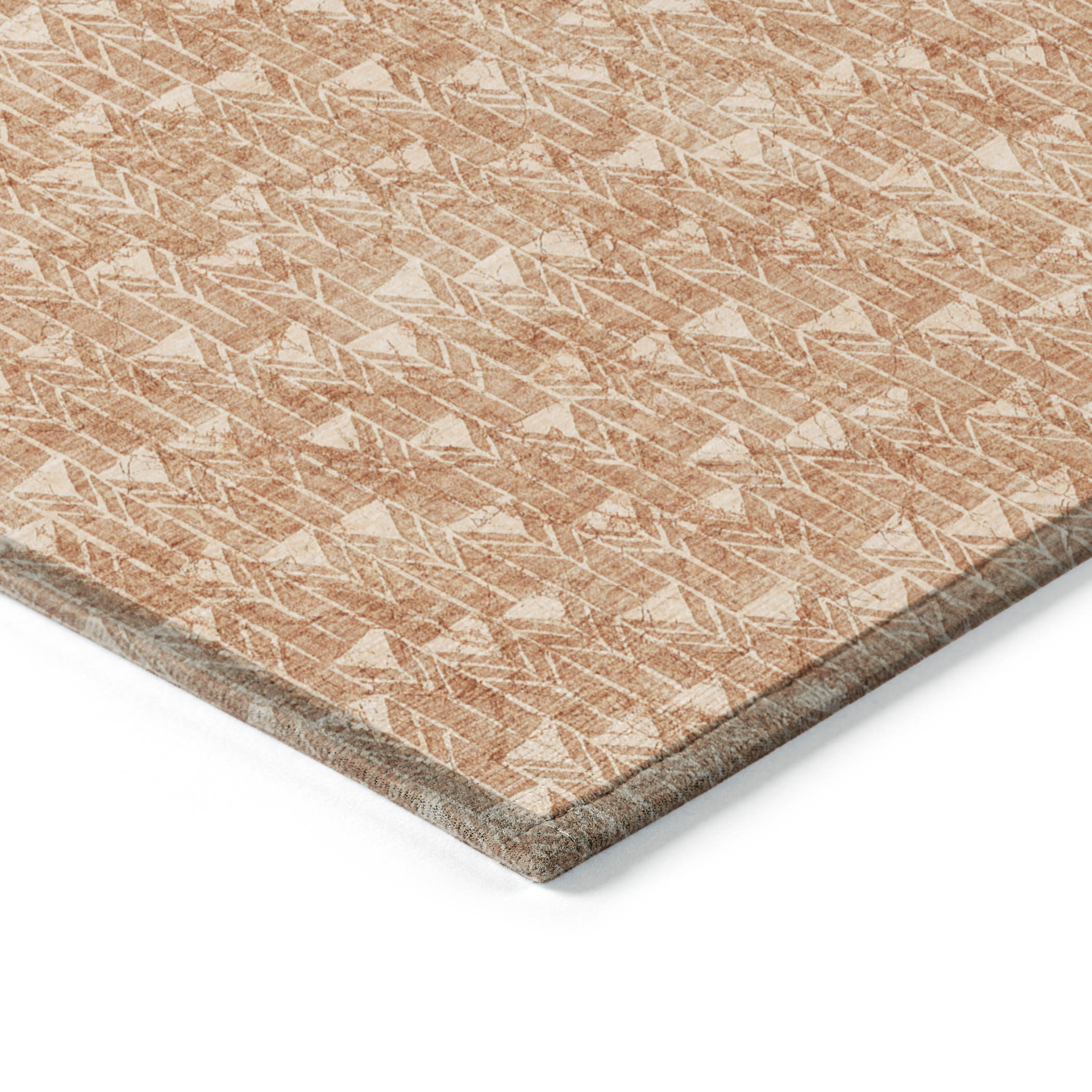 2' X 3' Salmon Geometric Washable Non Skid Indoor Outdoor Area Rug - 1 - Sports & Outdoor