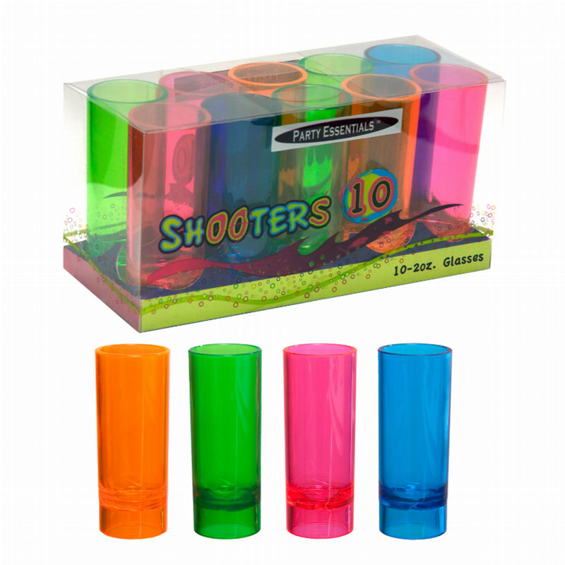 2 Oz Neon Shooter Glasses - Multicolor / 1 - Parties & Occasions