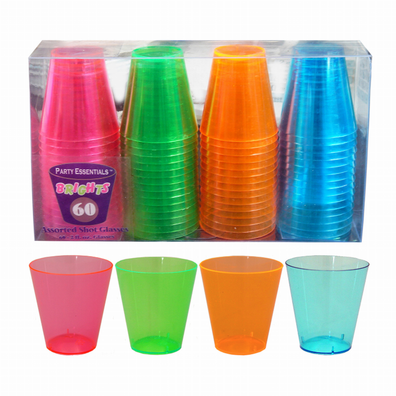 2 Oz. Neon Shot Glasses - Multicolor / 1 - Parties & Occasions
