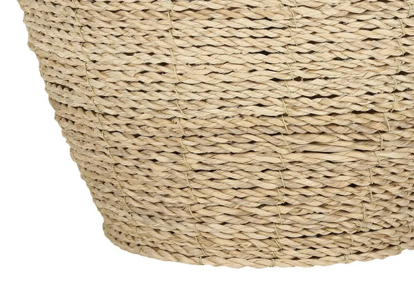 25" Beige Rattan Round Table Lamp With Beige Drum Shade Homeroots Lighting